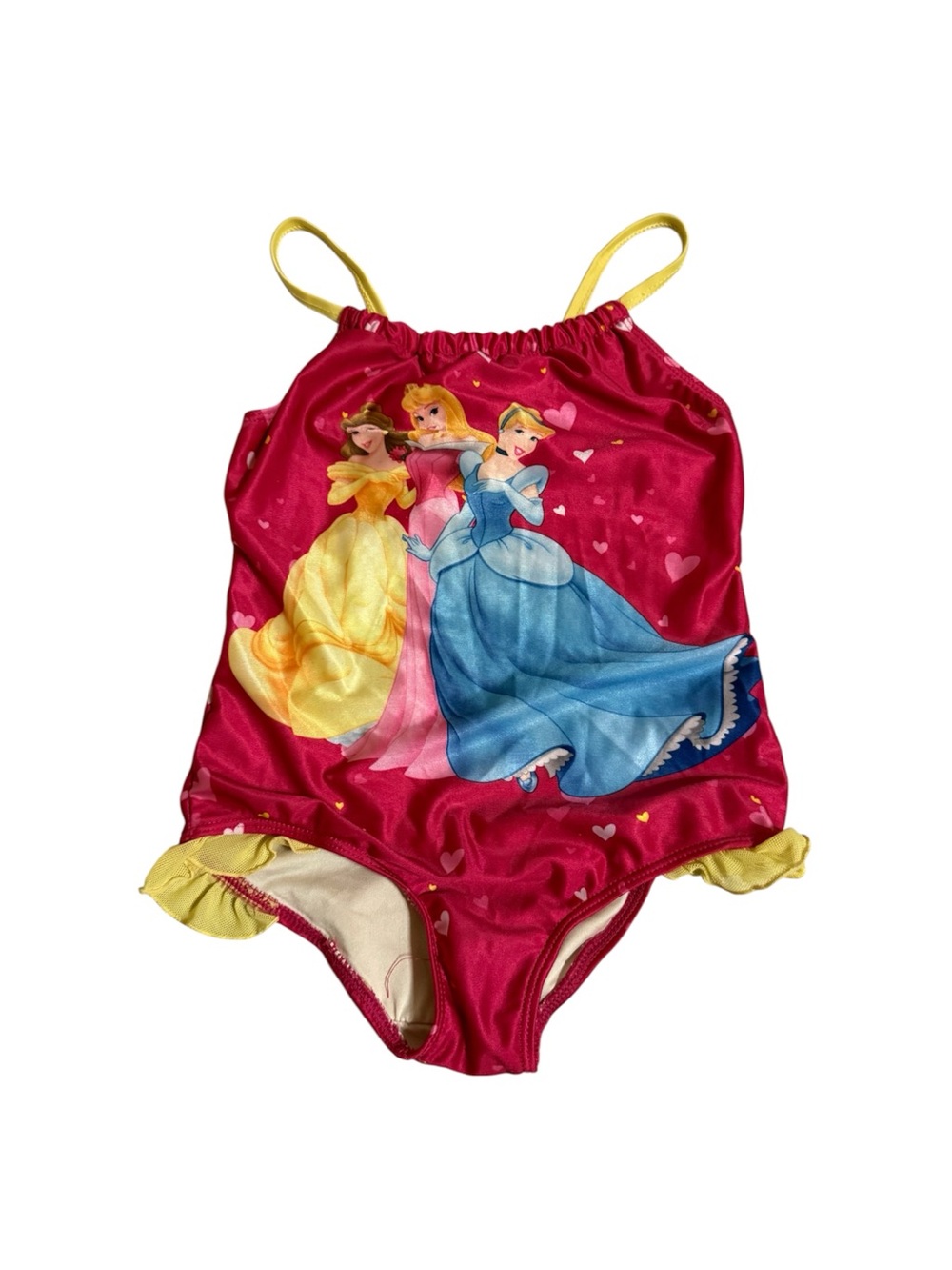 Disney Princesses Belle Cinderella Aurora Swimsuit Girls Size 4T AS IS(READ)